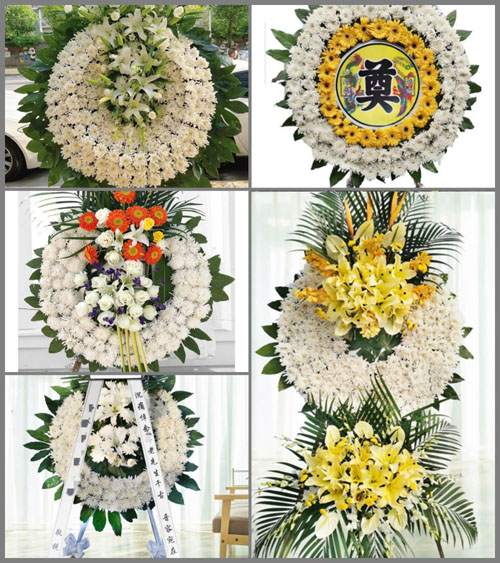 广东梅州市蕉岭县文福镇白湖村花圈速递